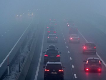 Motorway in the fog